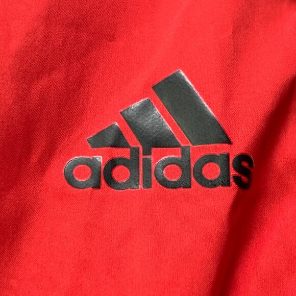 Adidas Golf 1/4 Zip Windbreaker Mens Large Climaproof Red Vented Track - Picture 5 of 10